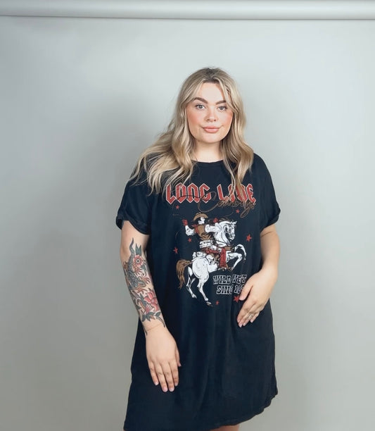 Stay Wild Cowboy Graphic Dress